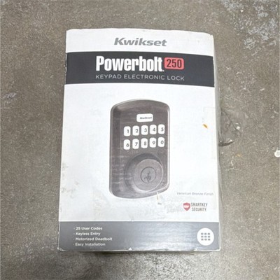 Kwikset Powerbolt 250 Keypad Electronic Deadbolt Lock SmartKey Keyless Bronze
