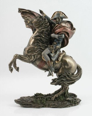 Napoleon Bonaparte on Rearing Horse Statue Crossing the St. Bernard Pass Alps...