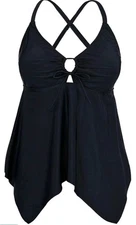 Etomax Women Plus Size Tankini Top Tummy Control Bathing Suits Top Ruched...