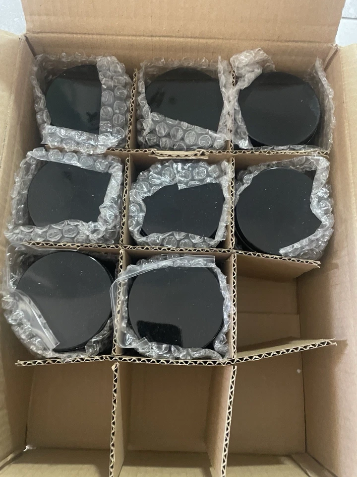 8 Pack 8 oz Amber Glass Jars with Black Lids Candle Making Cosmetics New in Box - Image 3 of 4