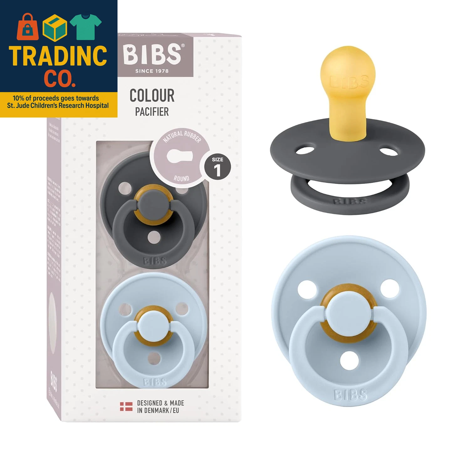 Pacifiers Colour Collection | Natural Rubber Baby Pacifier | Set of 2 Bpa-Free S