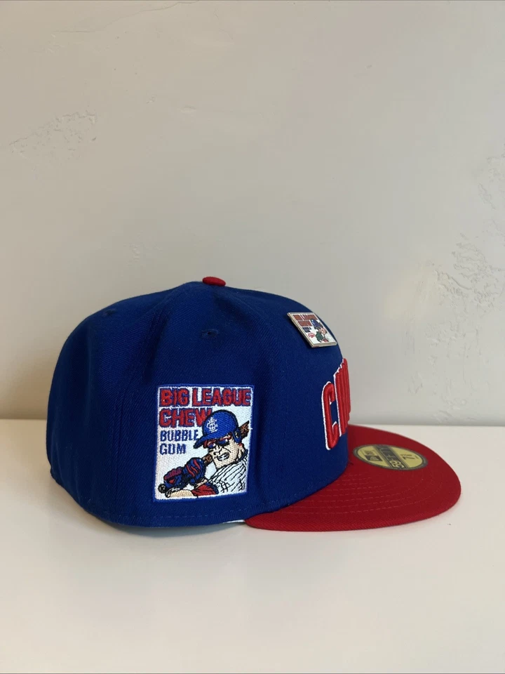 New Era 59FIFTY Chicago Cubs Big League Chew Gum Pin Fitted Hat Size 5/8 - Image 4 of 4
