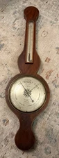 Antique F. Molton Banjo Barometer & Thermometer Wall Weather Station 1800’s