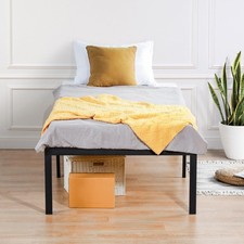 18 Inch Heavy Duty Steel Slat Anti-Slip , Easy Assembly Platform Bed Frame, N...