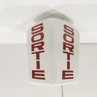 Vintage French SORTIE Exit Sign Milk Glass Light Shade Globe Architectural 6.25"
