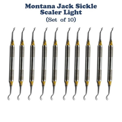 10X Montana Jack Sickle Scaler Light Double Ended Dental Instruments CE