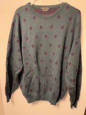 Brooks Brothers 100% Merino Wool Made in Italy Argyle Pullover Sweater Men's L