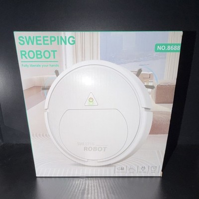 Sweeping Robot 8688 Robotic Bagless Cordless Vacuum Cleaner White