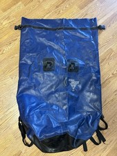 Large Blue Dry Bag with Backpack Straps. Waterproof Dry Bag Kayaking Rafting