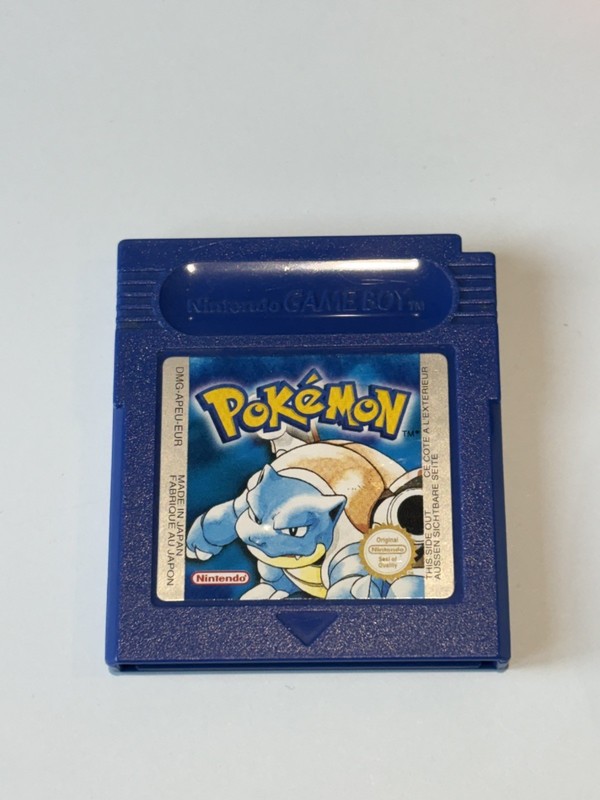 Pokemon Blue Version Nintendo Game Boy Cart Tested Genuine - NEW BATTERY