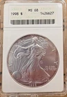 1998 American Eagle $1 Silver - Certifed ANACS MS68 - No Reserve - Old Holder