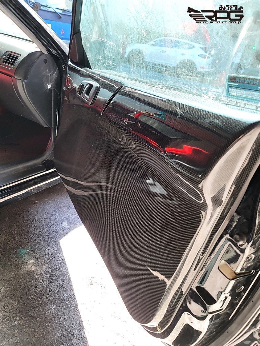 RPG Vacuum Carbon RR Door Card for 96 97 98 99 00 Honda Civic EK