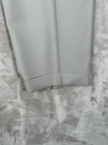 CANALI Current 1934 Cream Beige 100% Wool Luxury Flat Front Pants Trousers - 34 - Picture 5 of 24