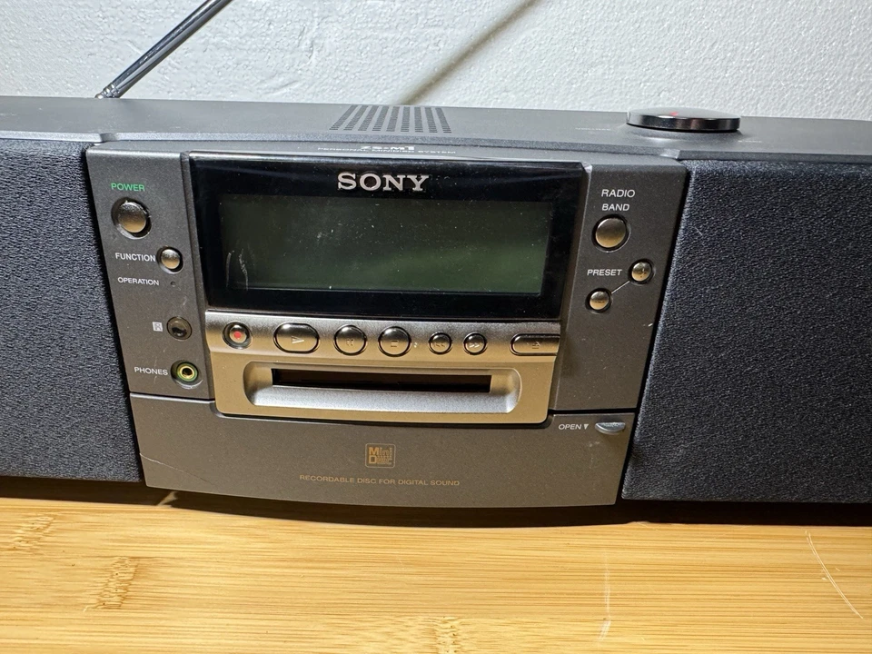 Sony ZS-M1 Minidisc Stereo Audio Player High-Quality AM/FM Boombox - Parts Only - Image 3 of 4