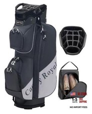 Golf Cart Bag:14 Way Full Length Divider Top Lightweight with Cooler Dark Grey
