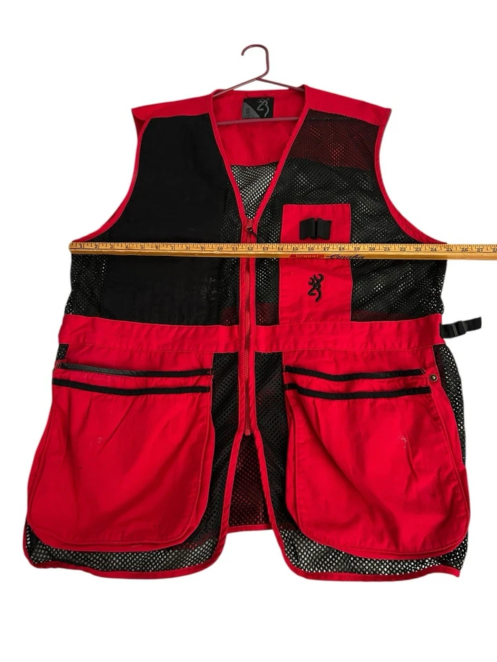 Browning Trapper Creek Mesh Shooting Vest Black/Red 3050267103 Size 3XL - Image 3 of 4