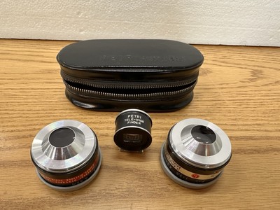 Petri Aux Japan 3 Piece Lens Set 1:1.18 4.5 cm TelePhoto, Wide
