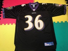 Jim Leonhard Baltimore Ravens Reebok On Field NFL Black Jersey Men's Size Large