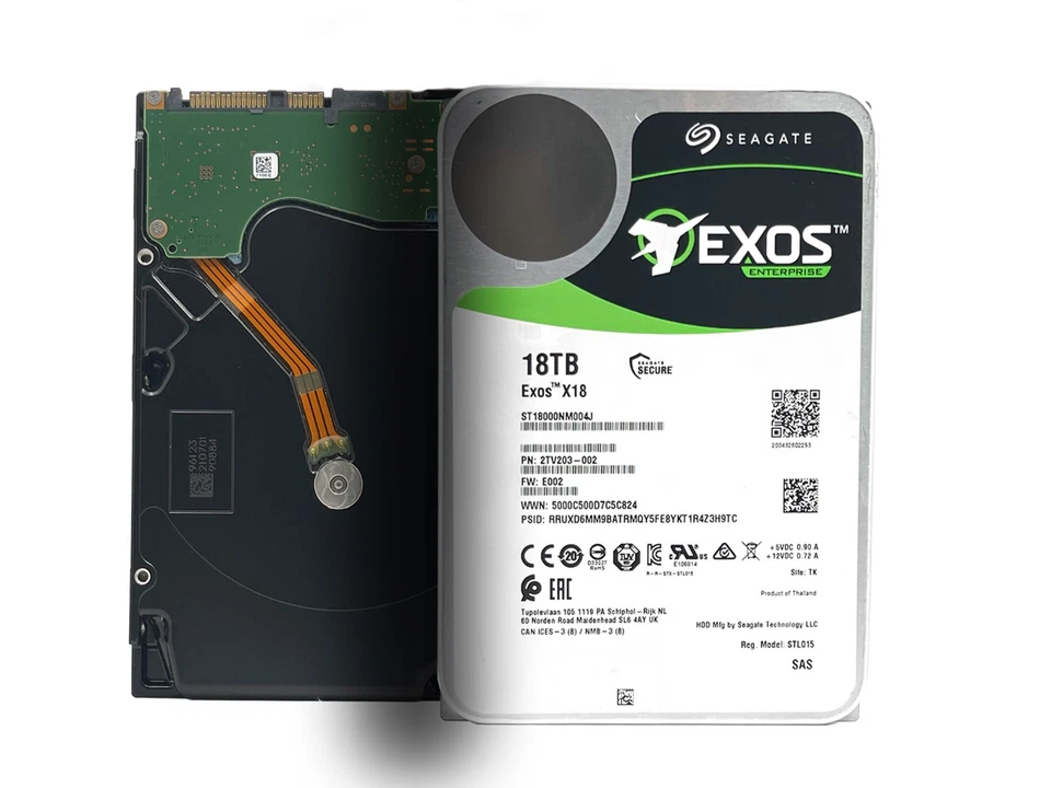 Seagate 18TB Exos X18 SAS 12Gb/s 4Kn 3.5in Enterprise Hard Drive - ST18000NM004J