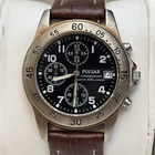 Vintage Pulsar Chronograph Watch Men 39mm Steel Date V657-X017 - New Bat