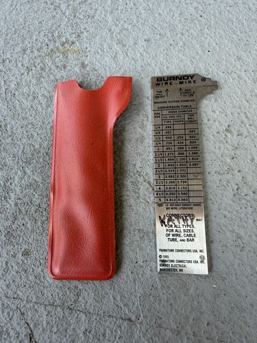 Vintage Burndy Wire Mike Micrometer Stainless Steel Cable Tube Caliper Used Nice - Picture 1 of 4