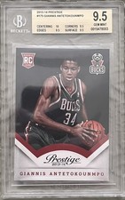 2013-14 PRESTIGE #175 GIANNIS ANTETOKOUNMPO (RC) BECKETT 9.5 GEM MINT