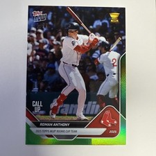 2025 Topps Now Rookie Cup Team Roman Anthony Green Foil /99 #RC-7 Boston Red Sox