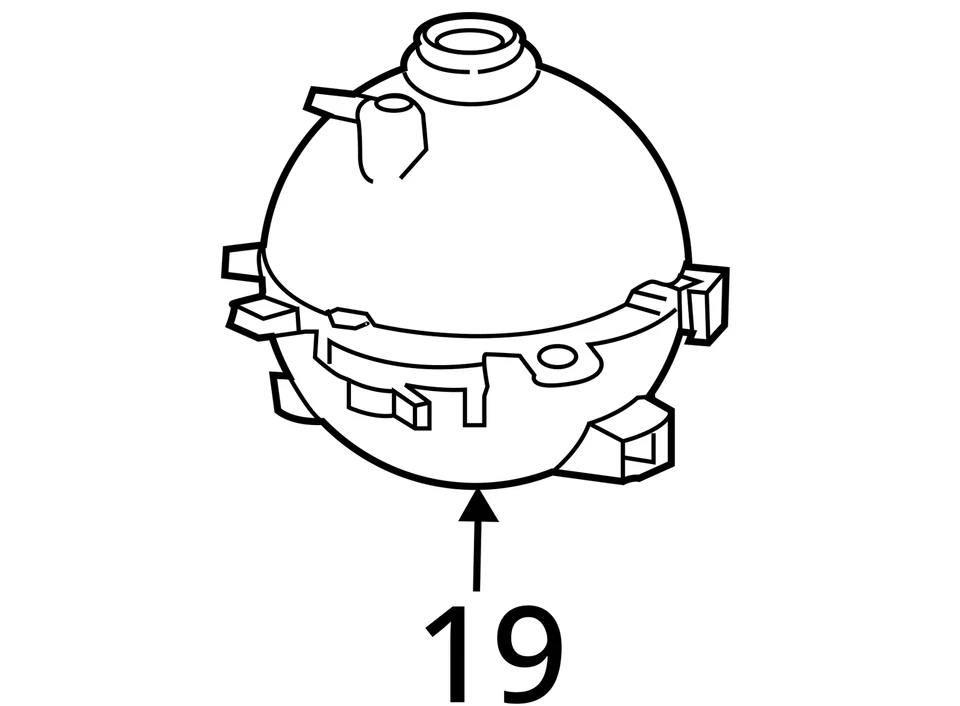 Chevrolet Equinox 2018 radiador refrigerante desbordamiento expansión tanque botella XFUW7 Foto 4 de 4