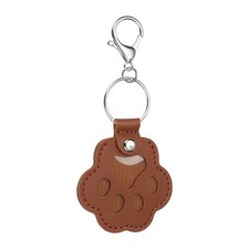Pet Fur Storage Keychain, Leather Dog Fur Keepsake, Reddish Brown 