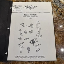 Kieninger  Clock Movements Manual Exploded Diagrams Book