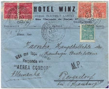 Brasilien 1930 Condor MiF Hotel-Brief Paranagua Bergedorf Hamburg / 1268
