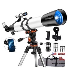 Telescope for Adults High Powered 90mm Aperture 800mm 32X-240X , 80090white