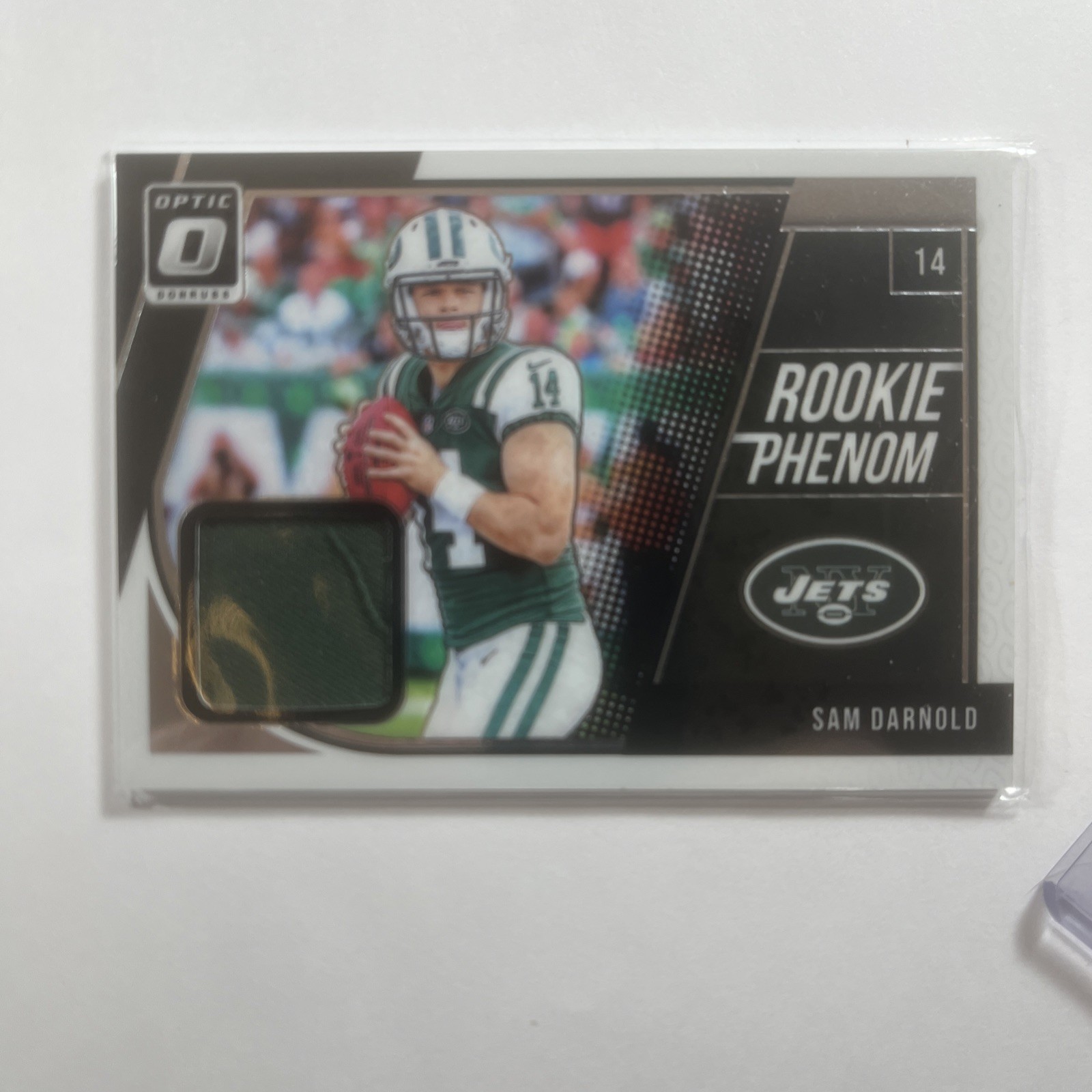 2018 Donruss Optic SAM DARNOLD Rookie Phenom Jersey Patch RC Jets/Seahawks