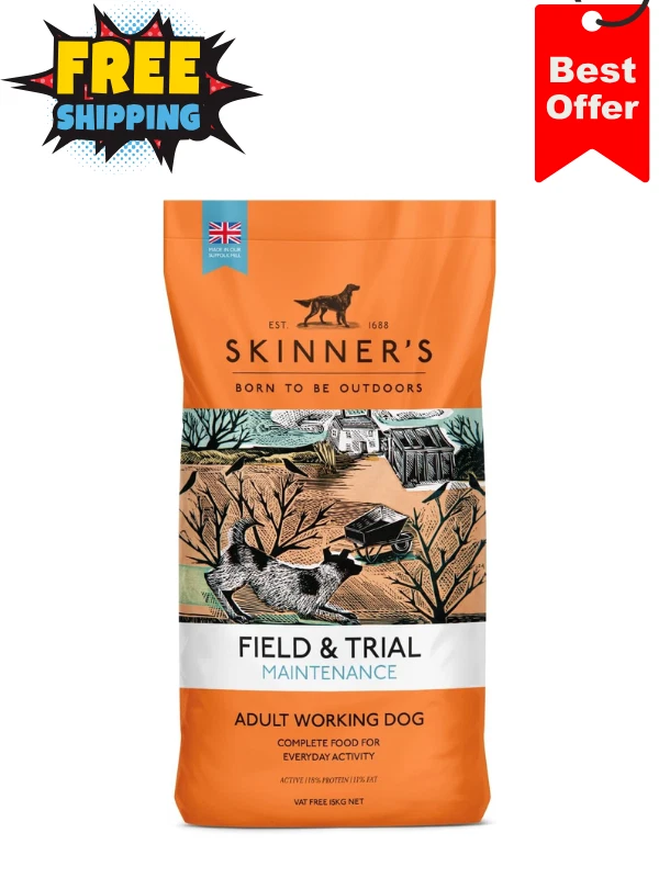 Skinner's Field and Trial Maintenance Complete Dry Adult Dog Food 15Kg - UK
Opens in a new window or
