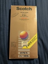 Vintage 1986 Scotch Micro Disk EXG 1S2D 80T 10 Pack 3 1/2" Floppy Disks NEW