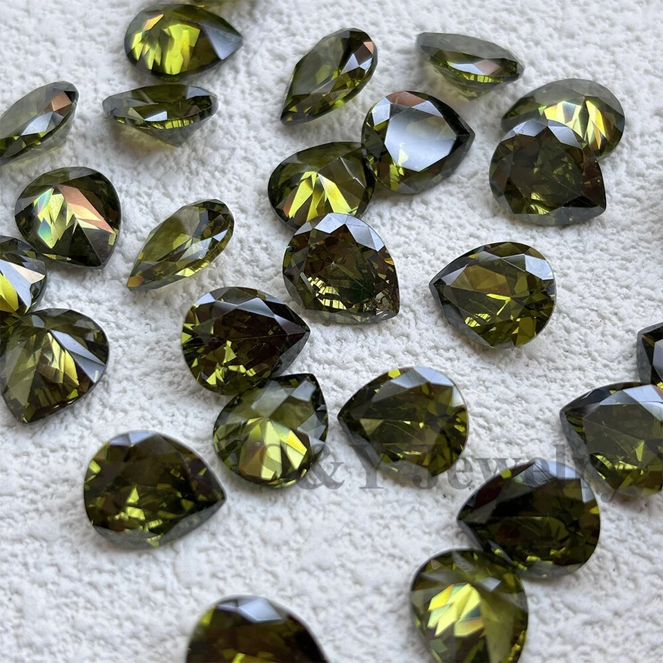 50 piezas 2x3mm-13x18mm Pera Multicolor Piedras Preciosas Sueltas Circonita Cúbica para Joyería Foto 2 de 4