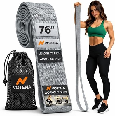 76'' HD Long Resistance Bands - Fabric & Rubber Loop for Pull Up & Gym Training
