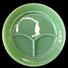 💠 Fire King Jadeite Restaurant Ware 3-Part Grill Plates - Set of 3 Excellent