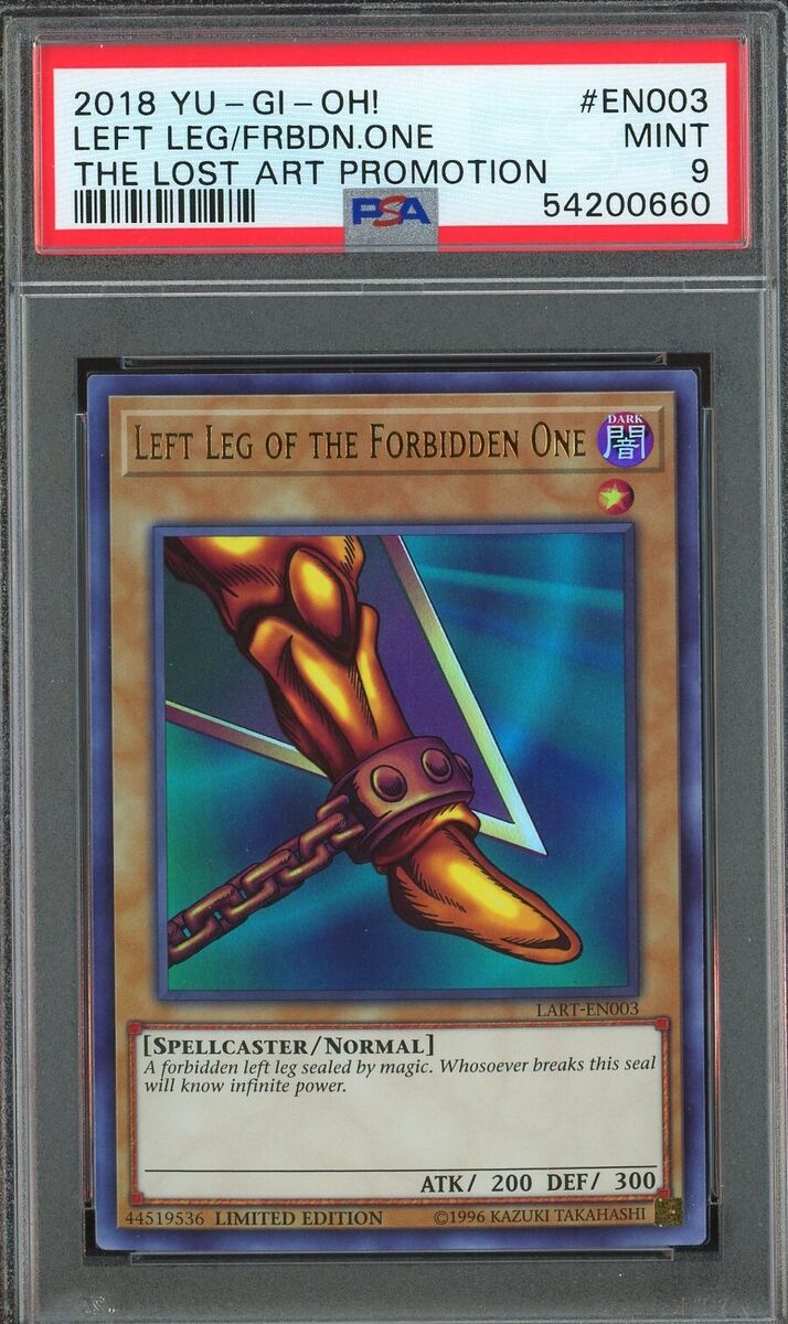 Yugioh Exodia Left Leg of the Forbidden One LART-EN003 PSA 9 Yugioh Exodia Left Leg of the Forbidden One LART-EN003 PSA 9