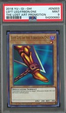 Yugioh Exodia Left Leg of the Forbidden One LART-EN003 PSA 9 MINT Rare Lost Art