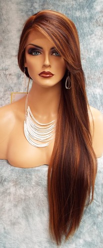 LACE FRONT C PART STRAIGHT WITH SIDE BANG WIG CLR P4.27.30 GORGEOUS SEXY 477 - Picture 8 of 12