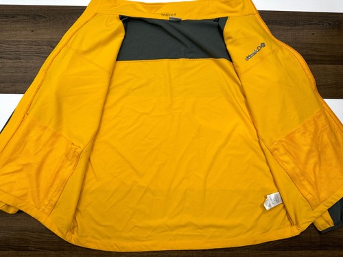 Columbia Mens XL Yellow Omni Shield Jacket Full Zip Lightweight Windbreaker Coat - Bild 10 von 14
