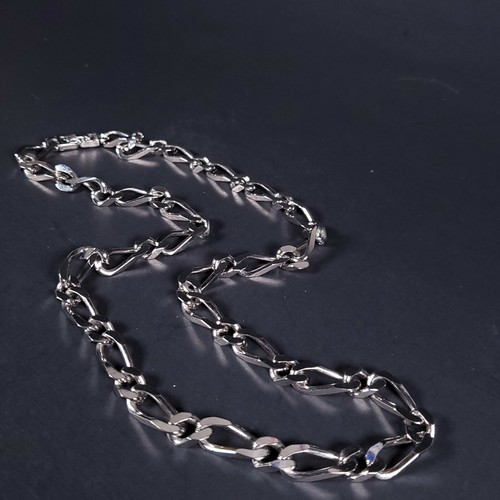 Vintage Monet signed necklace silver 