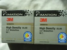 3M IMATION HIGH DENSITY 3.5" DISKETTES UNFORMATTED SEALED