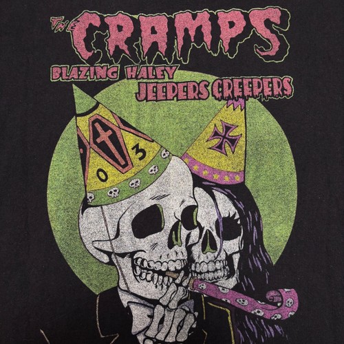 Vintage The Cramps Shirt 2XL Black Tour Concert Rock Band Tee Misfits Bauhaus - Imagen 5 de 13