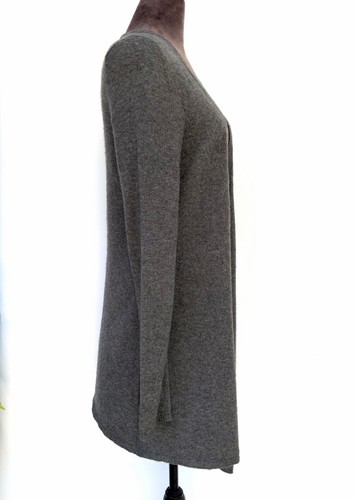 C by Bloomingdales 100% Cashmere Waterfall Cardigan Sweater Sz M Open Slouchy - Picture 4 of 17