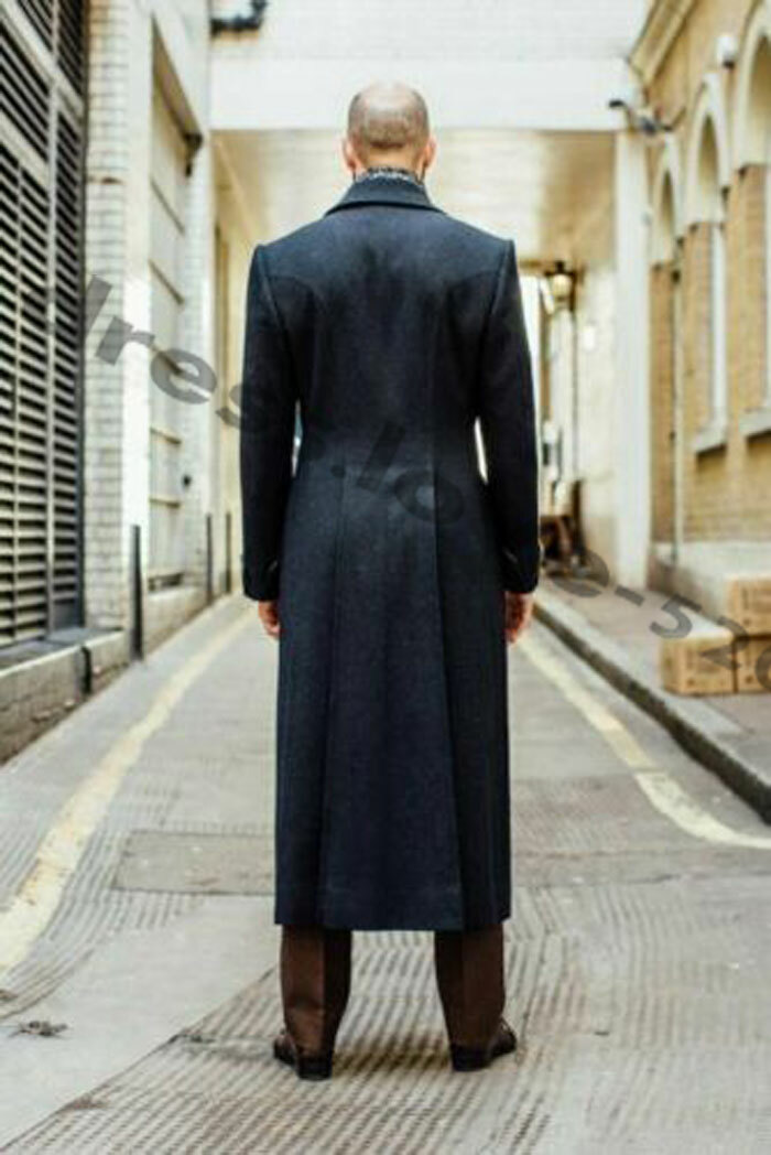 Men's Wool Super Long Jacket Suits Wide Lapel Double