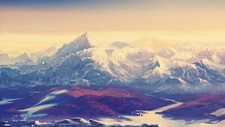Landscape mountains gold coast nature snowy peak Custom Gaming Mat Desk