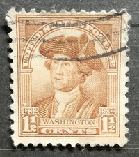 États-Unis Timbre , 1 1/2 Cents  Washington 
