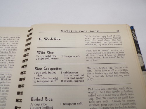 1938 Watkins Cook Book Spiral Binding Vintage Recipes Cookbook - Picture 7 of 8